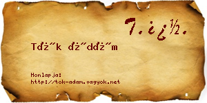Tök Ádám névjegykártya